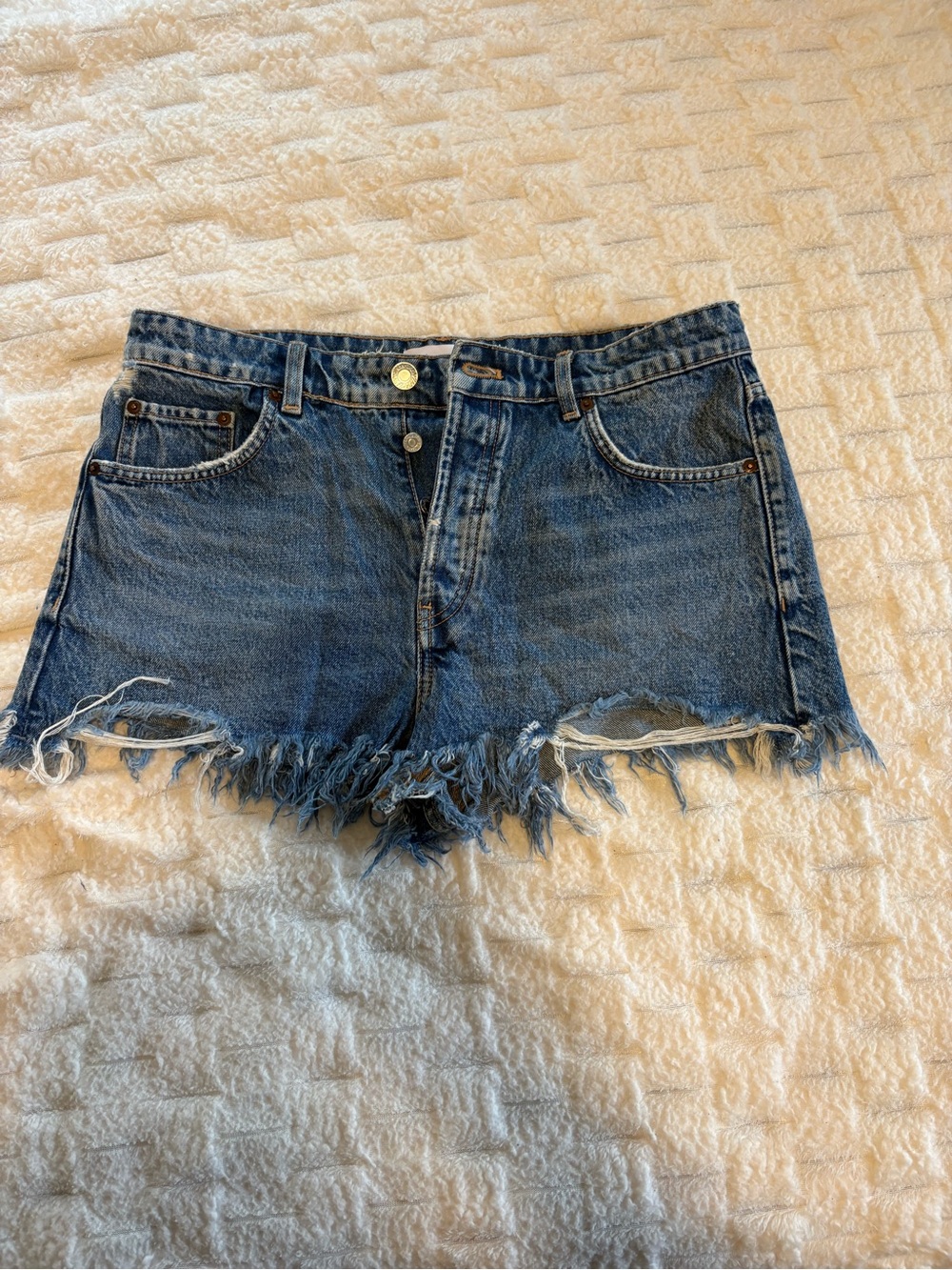 Zara High Rise Denim Shorts